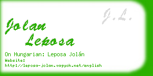 jolan leposa business card